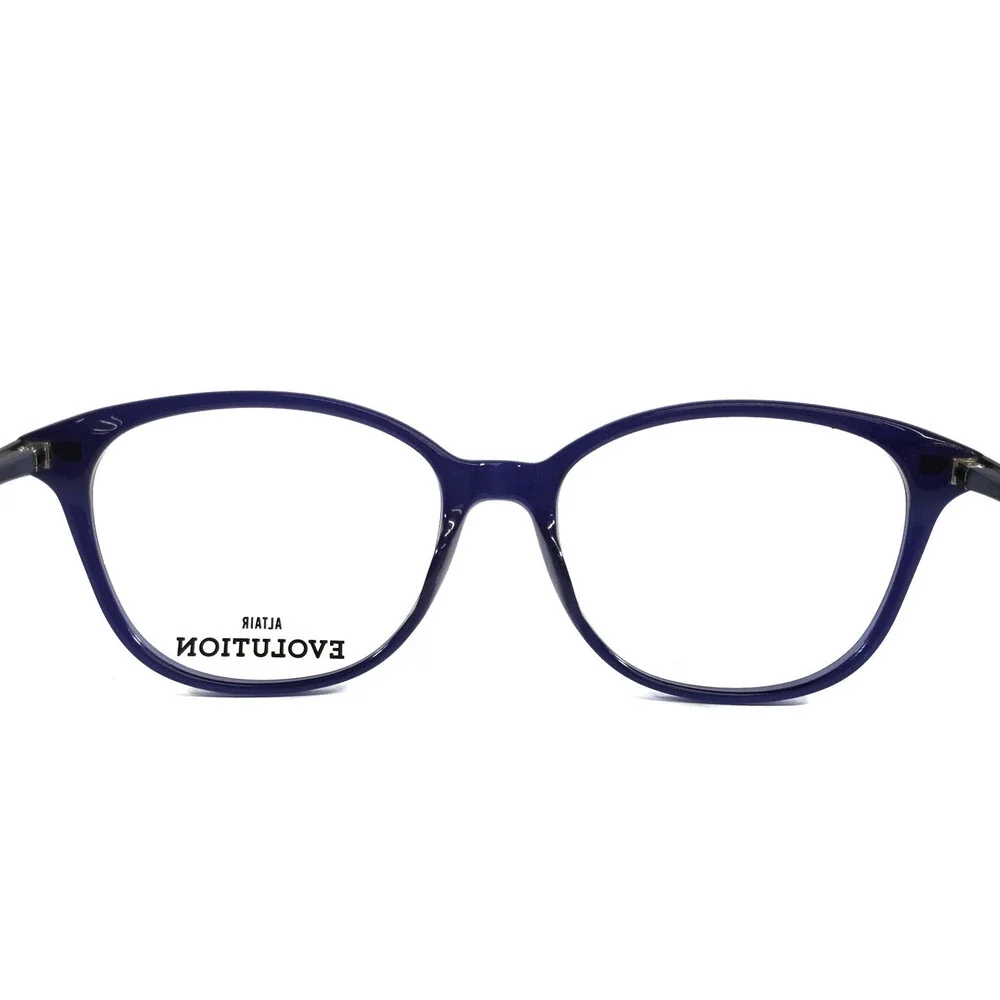 Altair Evolution Eyeglasses Frames A5031 414 NAVY Blue Round Full Rim 52-17-135